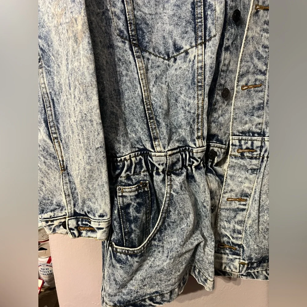 ❌SOLD❌ JORDACHE No Exit Men’s Acid Wash Denim Jacket - Large - Picture 2 of 7